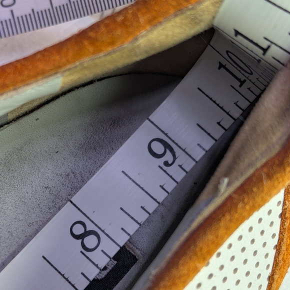 Paul Green White Orange Leather Sneakers Women's size 7 - Picture 8 of 8